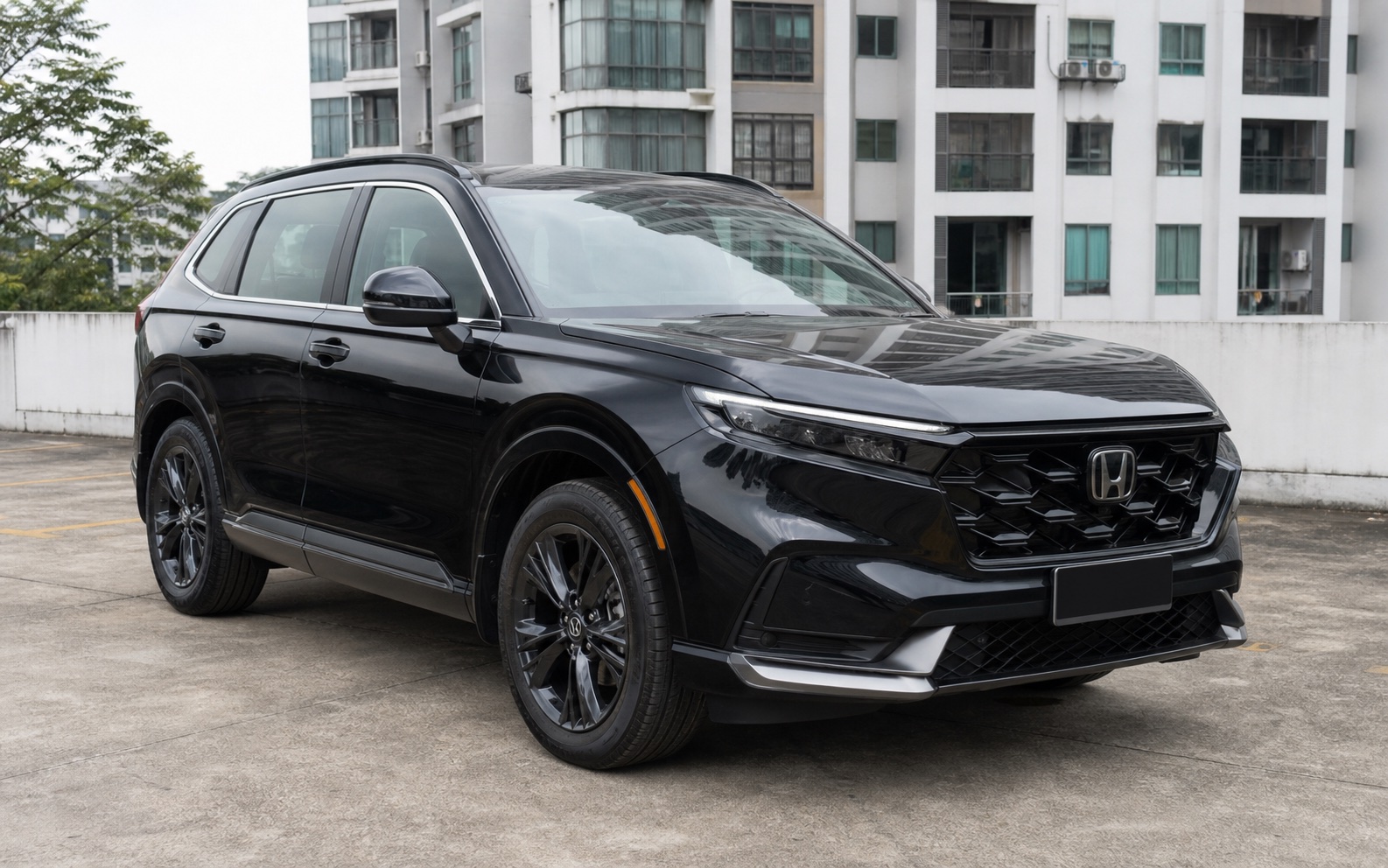 Catalogue visual of a polished black Honda CR-V RS